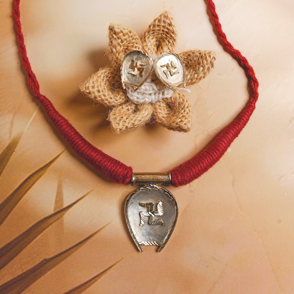 Shubh Shakti 925 Silver Kavach Neck Set