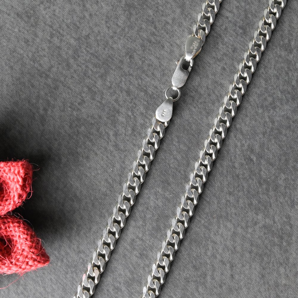 Silver Core Classic Curb 925 Silver Men's Chain
