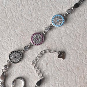Celestial Trio 925 Silver Color Burst Wristlet