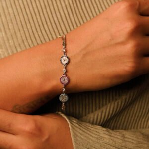 Celestial Trio 925 Silver Color Burst Wristlet