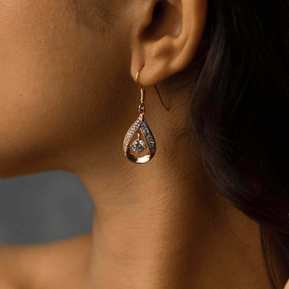 Celeste Teardrop 925 Silver Earrings