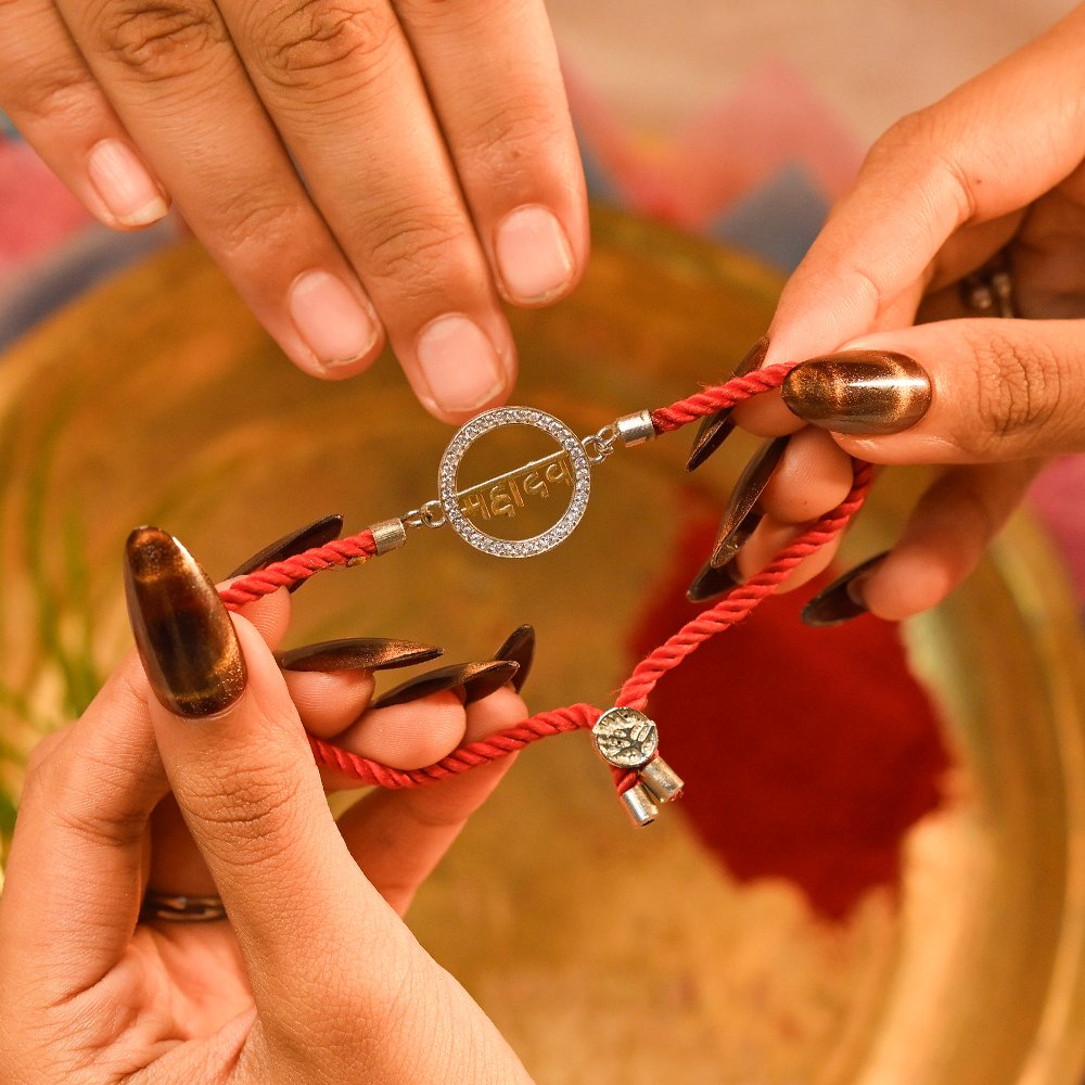 Mahadev Blessings Spiritual 925 Silver Rakhi