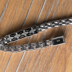 Valor Enameled 925 Silver Men's Wristlet