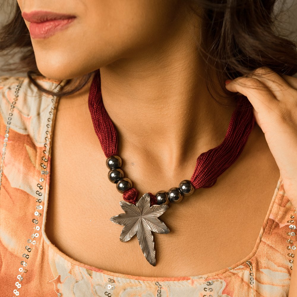 Maple Leaf 925 Silver Pendant Necklace
