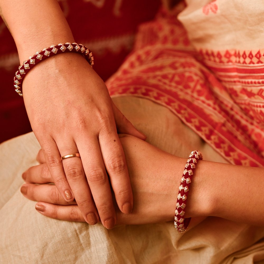 Ruhaniya 925 Silver Pola Bangles