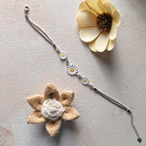 Sunshine Daisy 925 Silver Wristlet