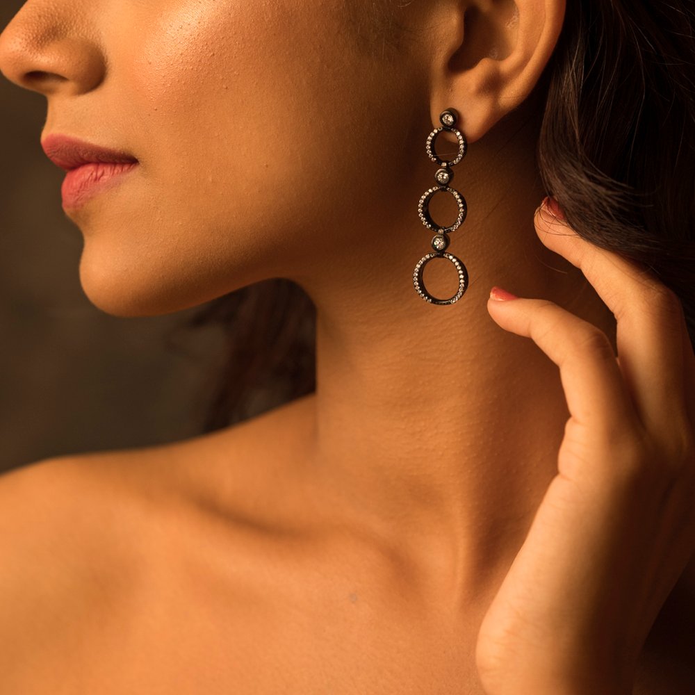 Luna Cascade 925 Silver Earrings