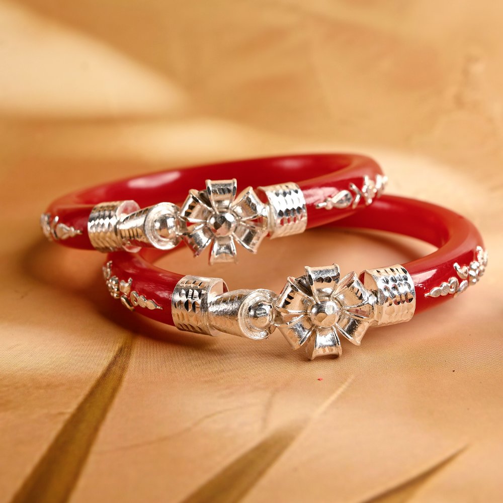 Rudrashree 925 Silver Pola Bangles