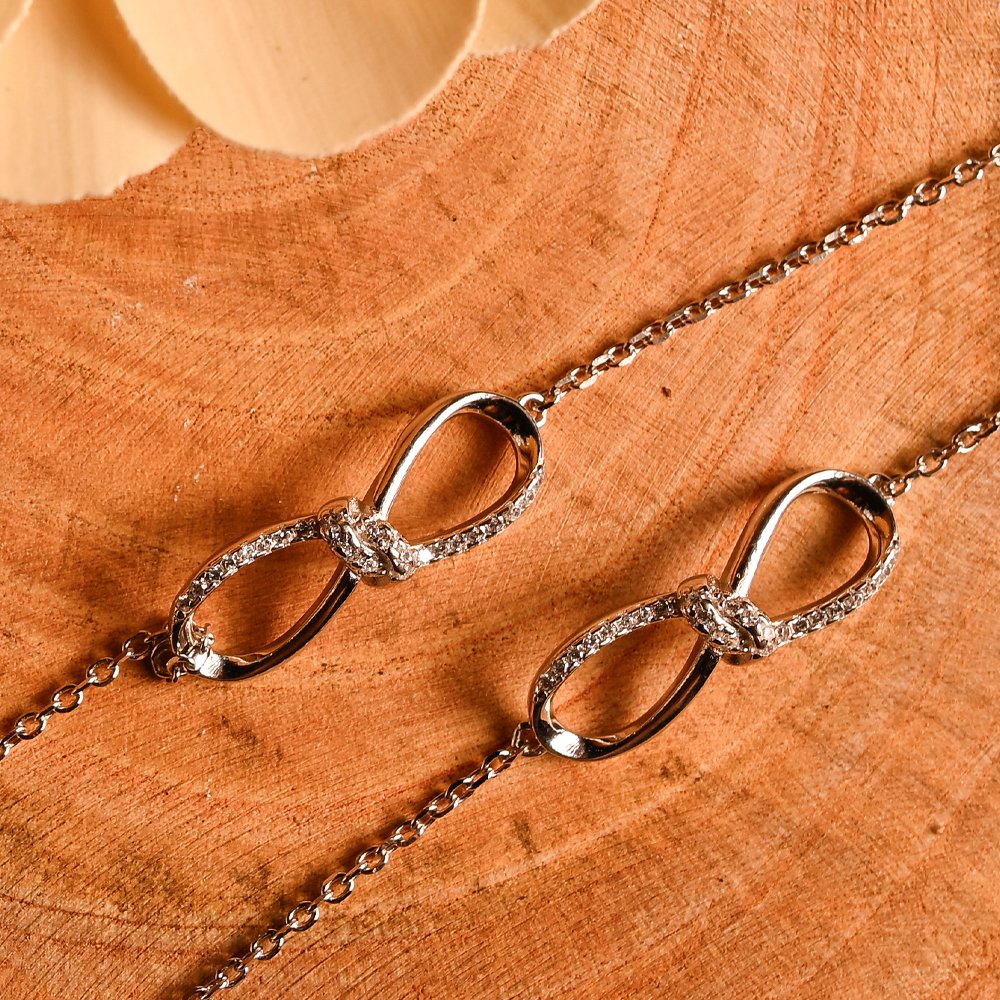 Infinity Gleam 925 Silver Anklet