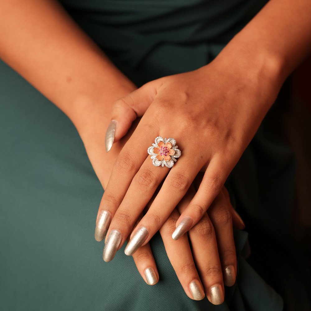 Blossom Elegance 925 Silver Ring