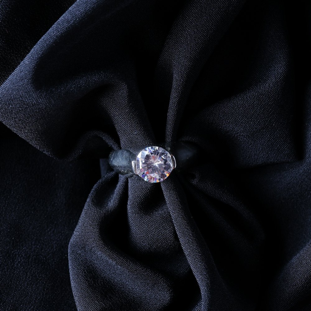 Eclipse Solitaire 925 Silver Men’s Ring