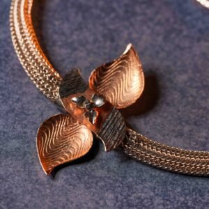 Floral Mesh 925 Silver Bracelet