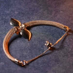 Floral Mesh 925 Silver Bracelet